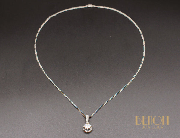 Pendentif Solitaire Diamant Ancien