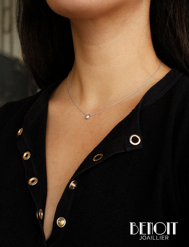 Pendentif Solitaire Diamant