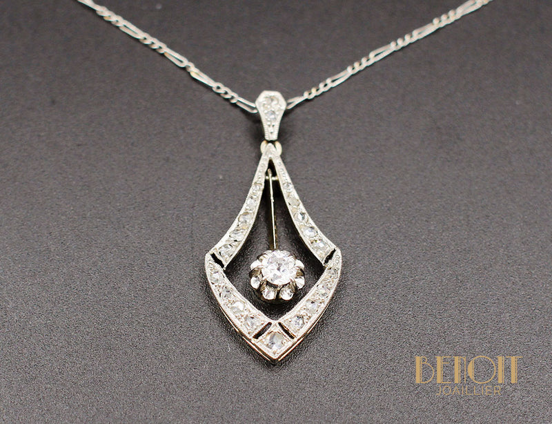 Pendentif Art Déco Diamants