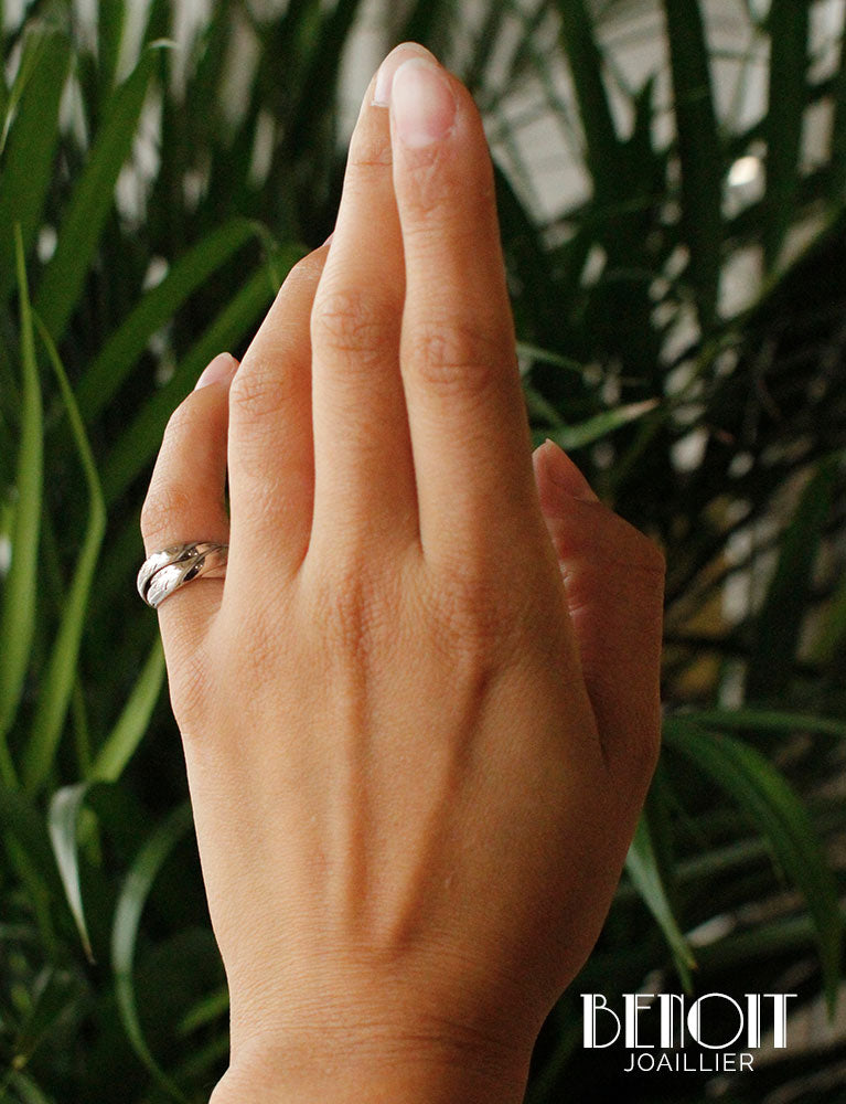 Bague Cartier "Trinity" GM  Or Blanc