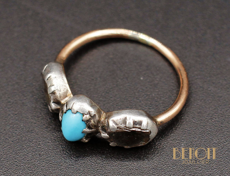 Bague Fin XVIIIe Turquoise et Diamants