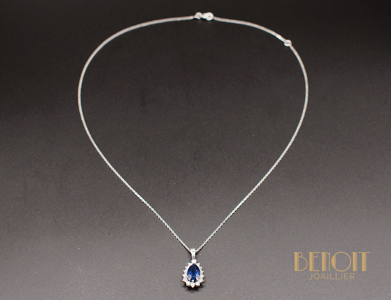 Pendentif Saphir Diamants