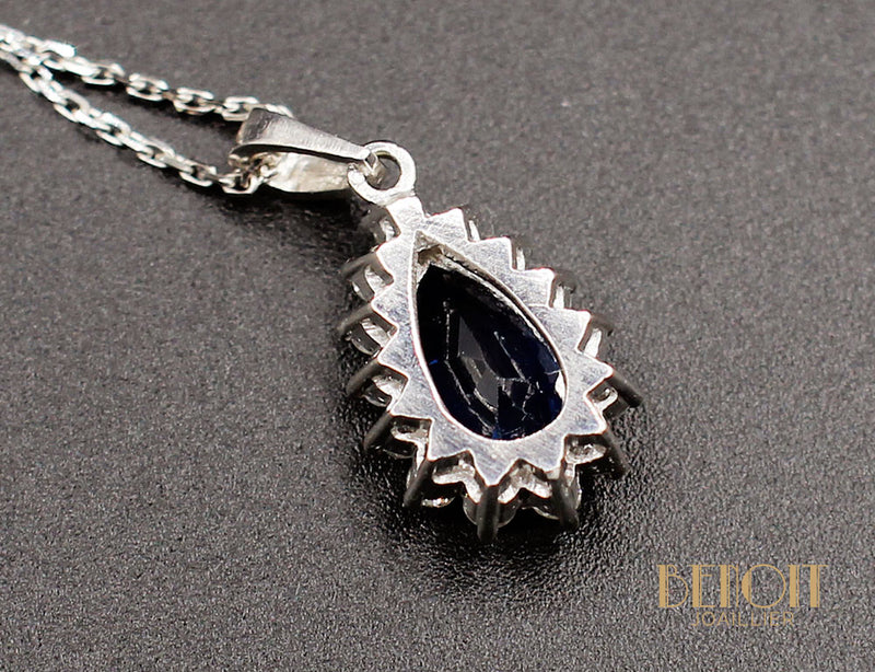 Pendentif Saphir Diamants