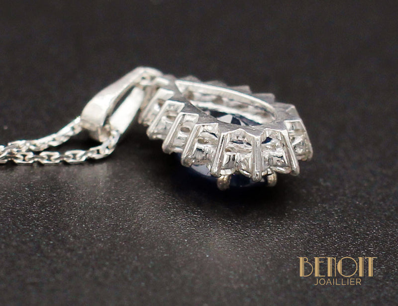 Pendentif Saphir Diamants
