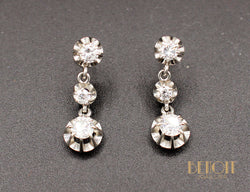 Boucles d'Oreilles Pendantes Diamants