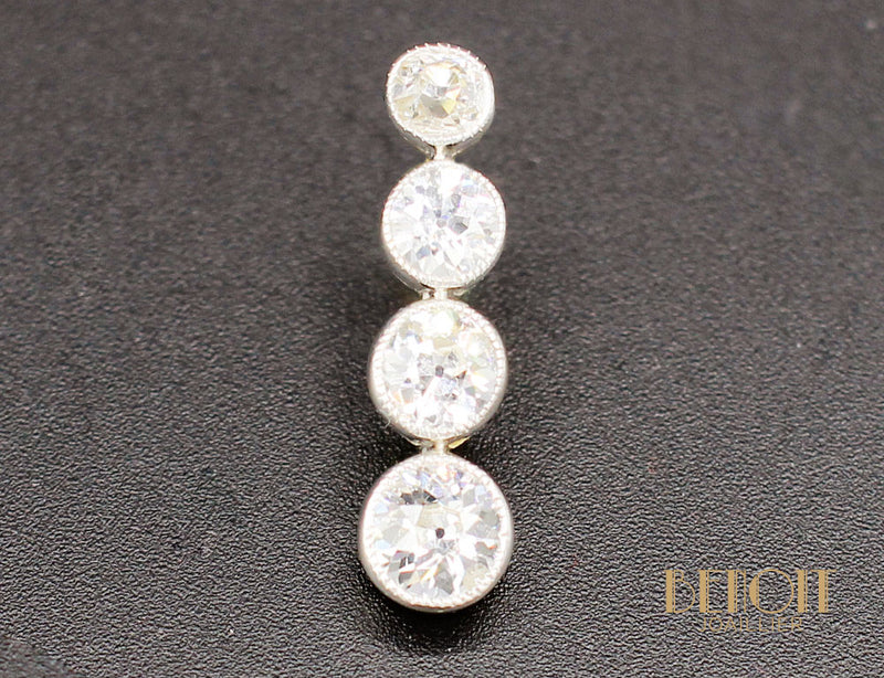 Boucles d'Oreilles Pendantes Diamants