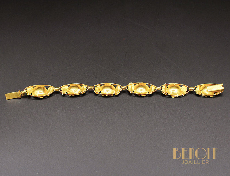 Bracelet Ancien Roses Or Jaune