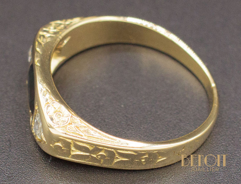 Bague Ancienne Saphir Diamants