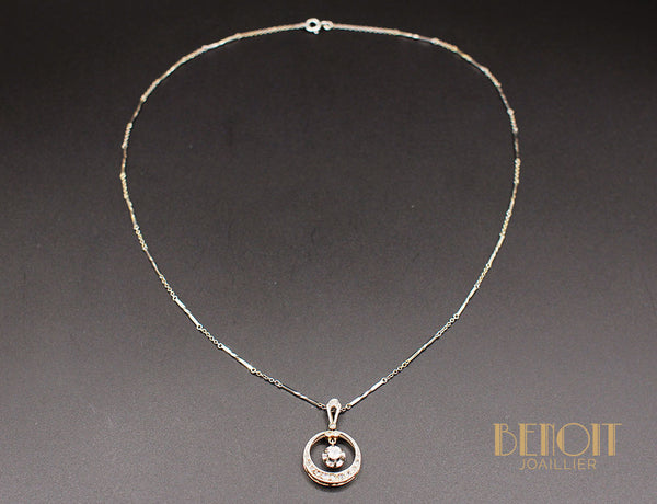 Pendentif Post Art Nouveau Diamants