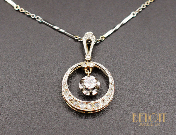 Pendentif Post Art Nouveau Diamants