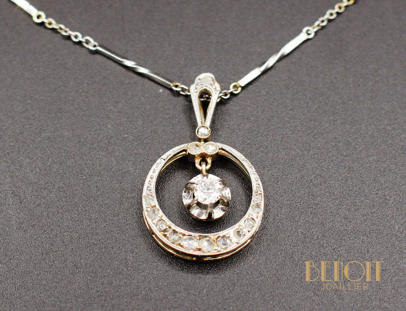 Pendentif Post Art Nouveau Diamants