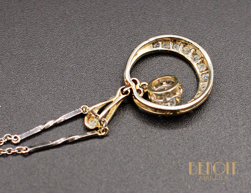 Pendentif Post Art Nouveau Diamants