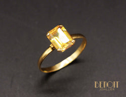 Bague Or Jaune Topaze