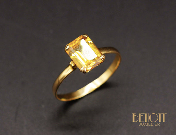 Bague Or Jaune Topaze