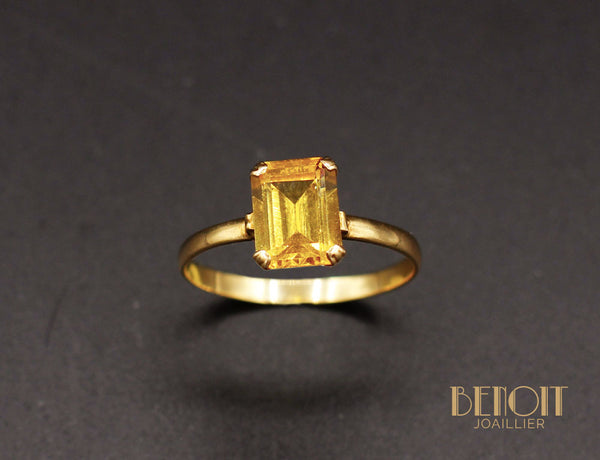 Bague Or Jaune Topaze