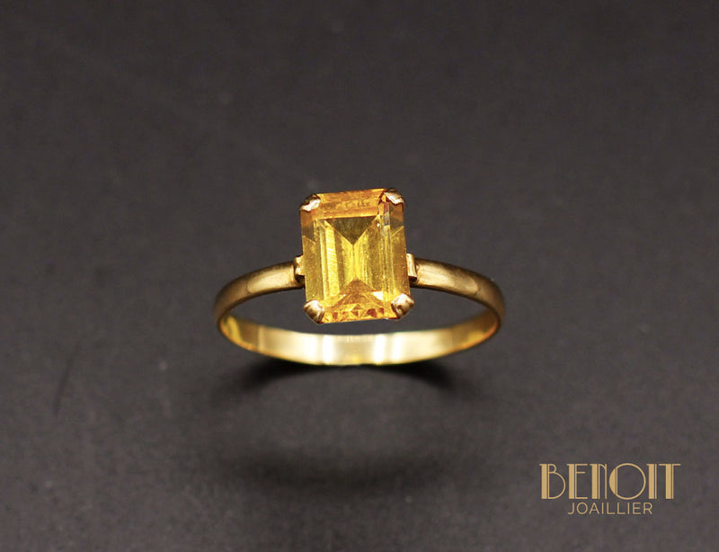 Bague Or Jaune Topaze