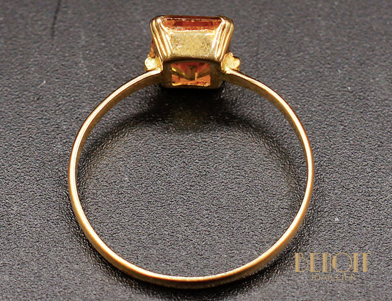 BAGUE OR JAUNE BLUE TOPAZE - Vanhoye BAGUE OR JAUNE BLUE TOPAZE - Vanhoye