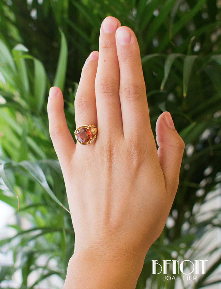 Bague 1950 Topaze Or Jaune