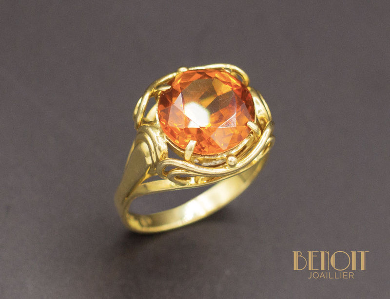 Bague 1950 Topaze Or Jaune