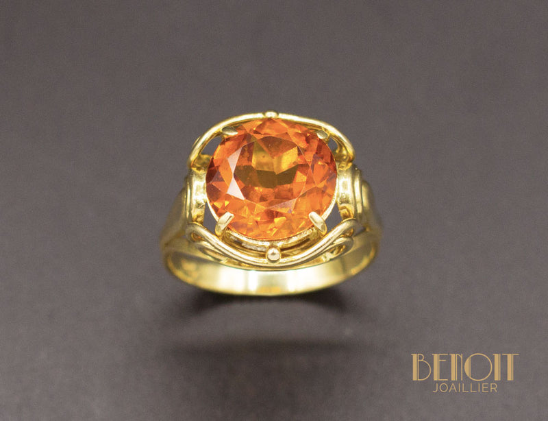 Bague 1950 Topaze Or Jaune