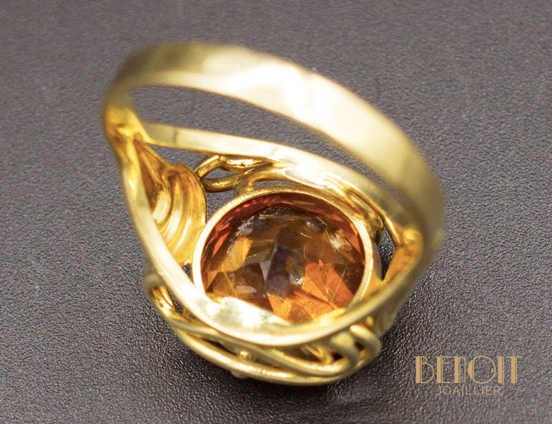 Bague 1950 Topaze Or Jaune