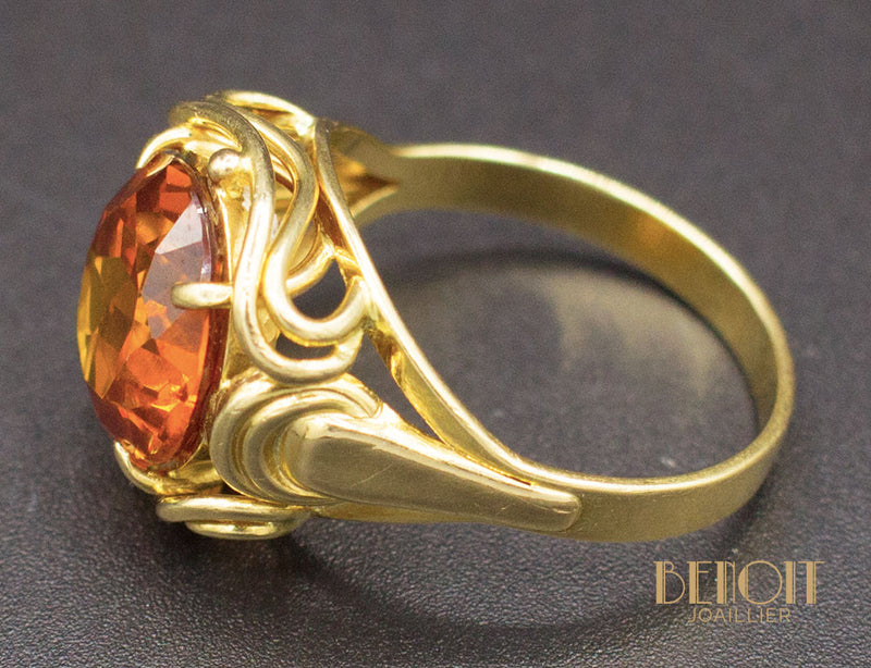 Bague 1950 Topaze Or Jaune