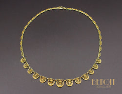 Collier Draperie Ancien Or Jaune