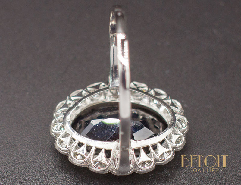 Bague Pompadour Saphir Diamants