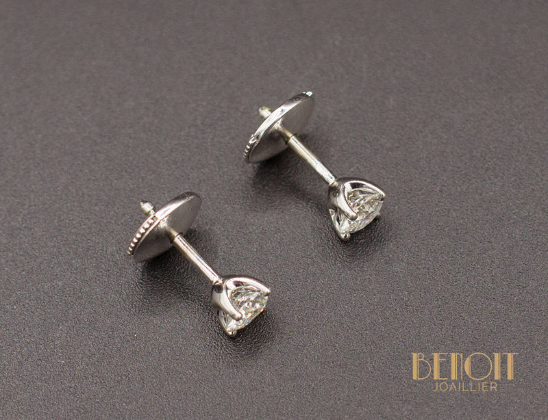 Boucles D'Oreilles Puces Diamants 0,30ct