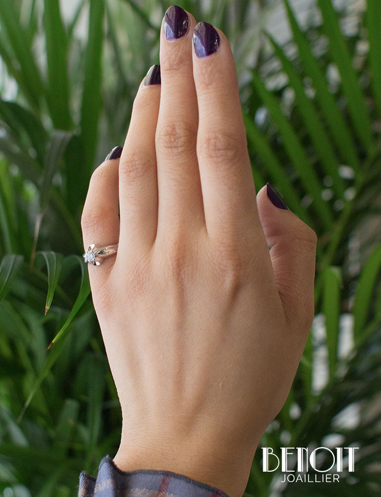 Bague Art Déco Or Blanc Diamant