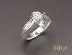 Bague Art Déco Or Blanc Diamant