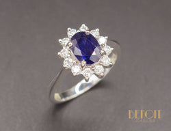 Bague Saphir Entourage Diamants