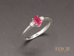 Bague Rubis Diamants