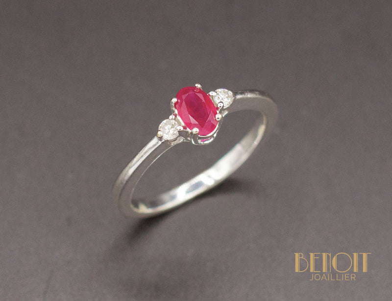 Bague Rubis Diamants