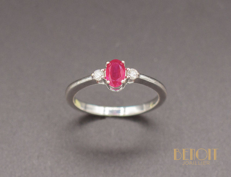 Bague Rubis Diamants