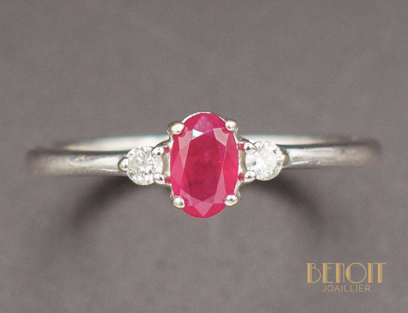 Bague Rubis Diamants
