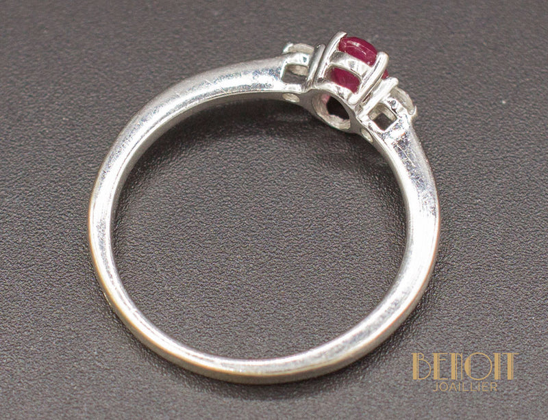 Bague Rubis Diamants