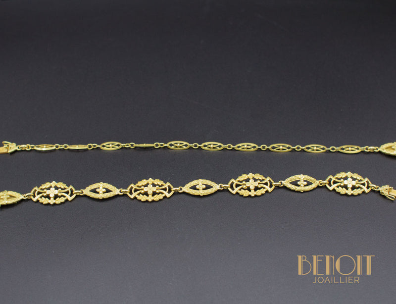 Bracelet / Collier Or Jaune XIXe siècle