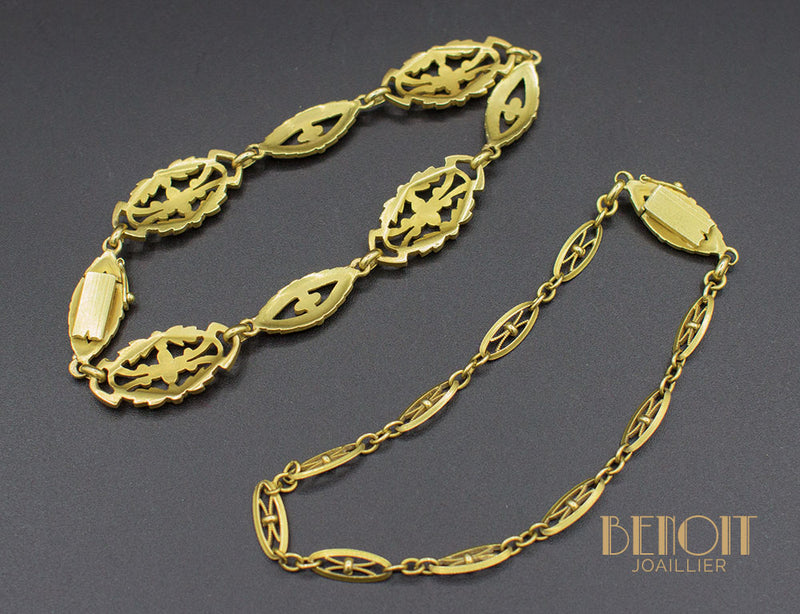 Bracelet / Collier Or Jaune XIXe siècle