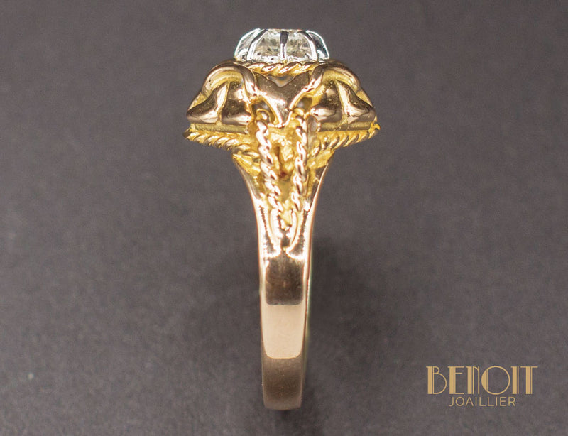 Bague 1950 Or Jaune Diamant