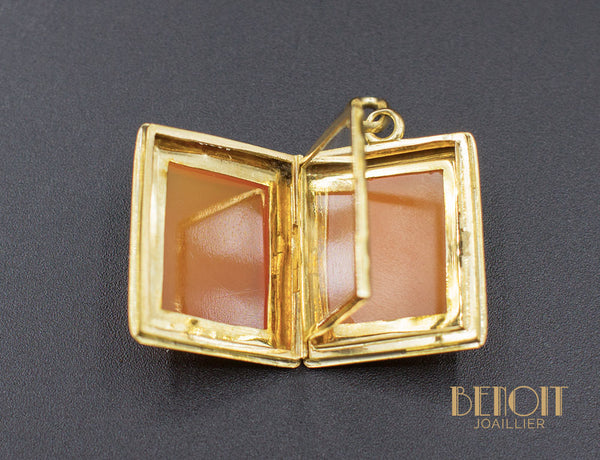 Pendentif Porte Photo Agate Napoléon III