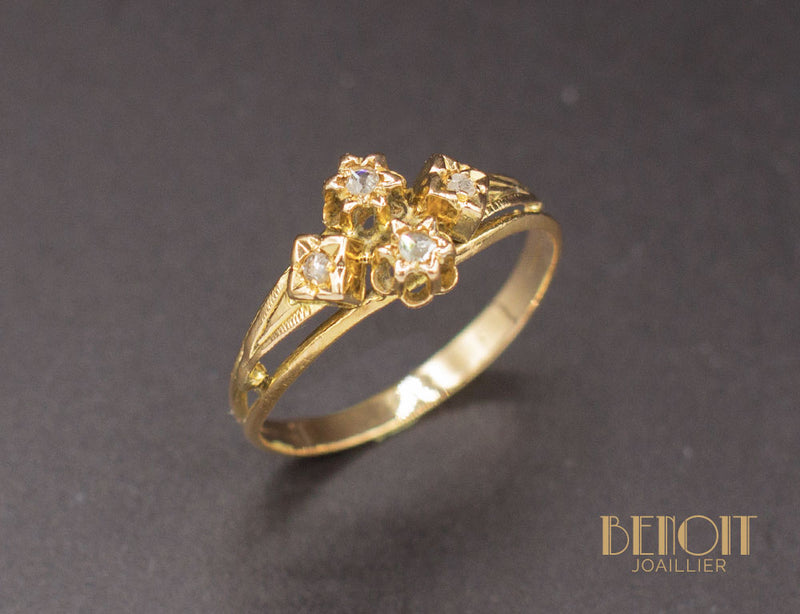 Bague XIXe Or Diamants