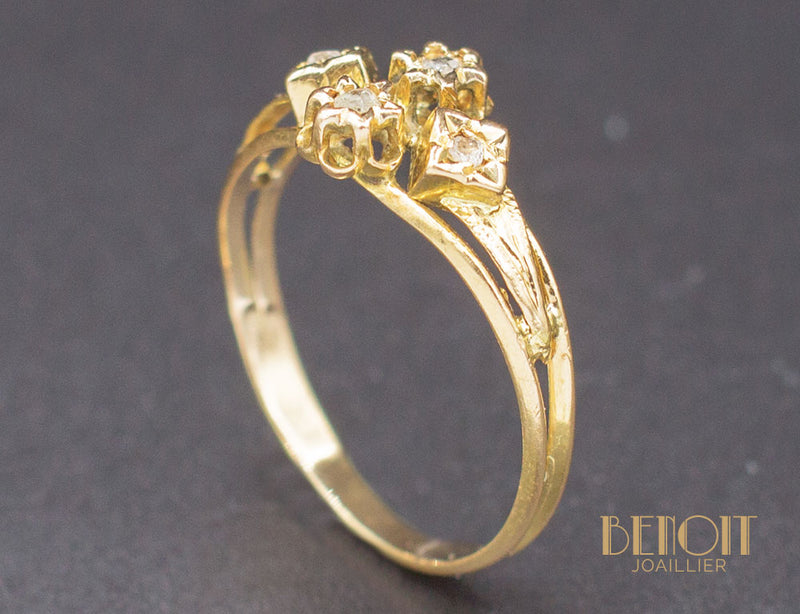 Bague XIXe Or Diamants
