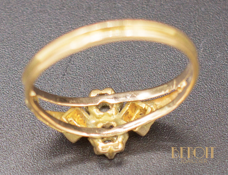 Bague XIXe Or Diamants