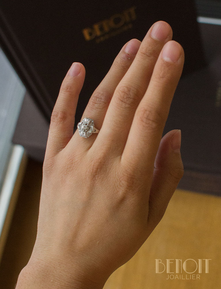 Bague Art Déco Diamants