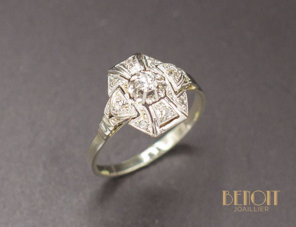Bague Art Déco Diamants