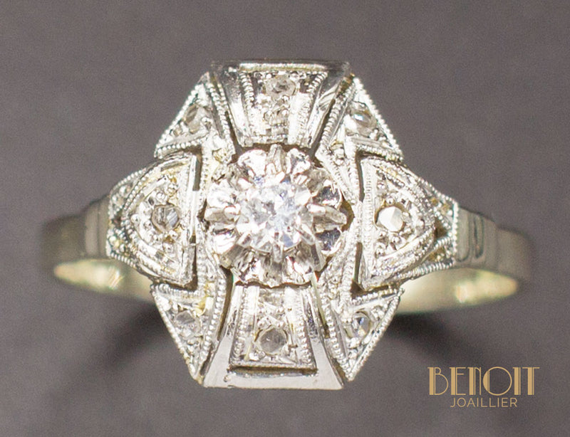 Bague Art Déco Diamants