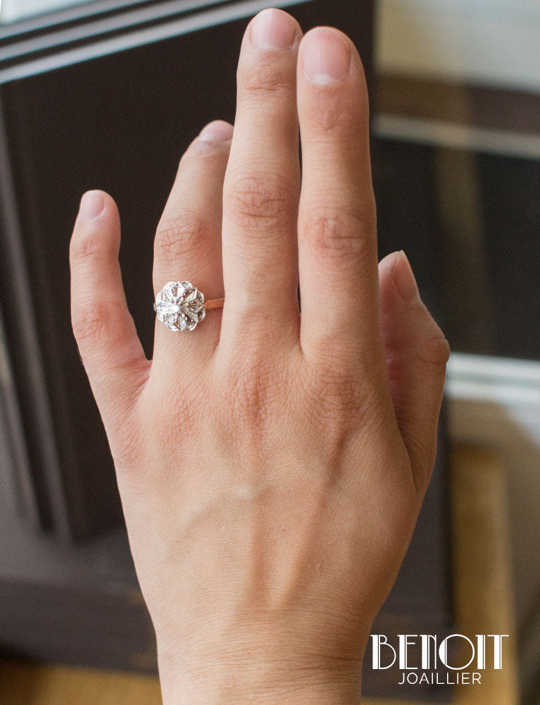 Bague Style Fleur Diamant