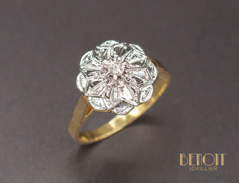 Bague Style Fleur Diamant