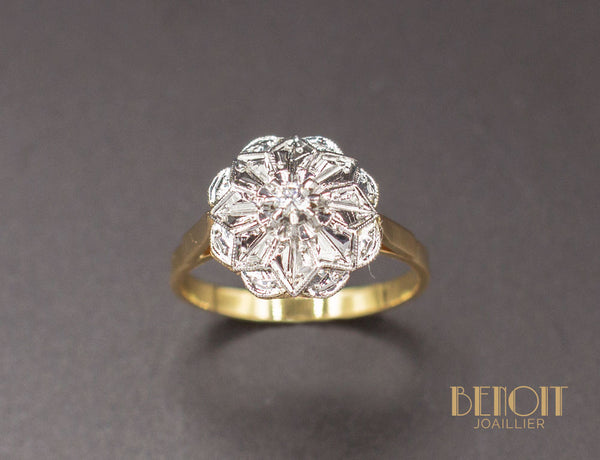 Bague Style Fleur Diamant